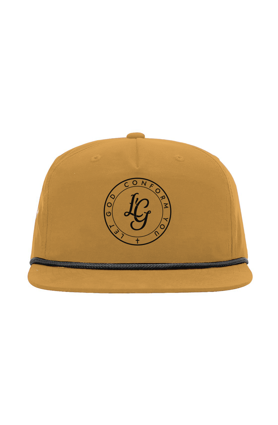 LGCY Emblem Rope Hat — biscuit and black colorway