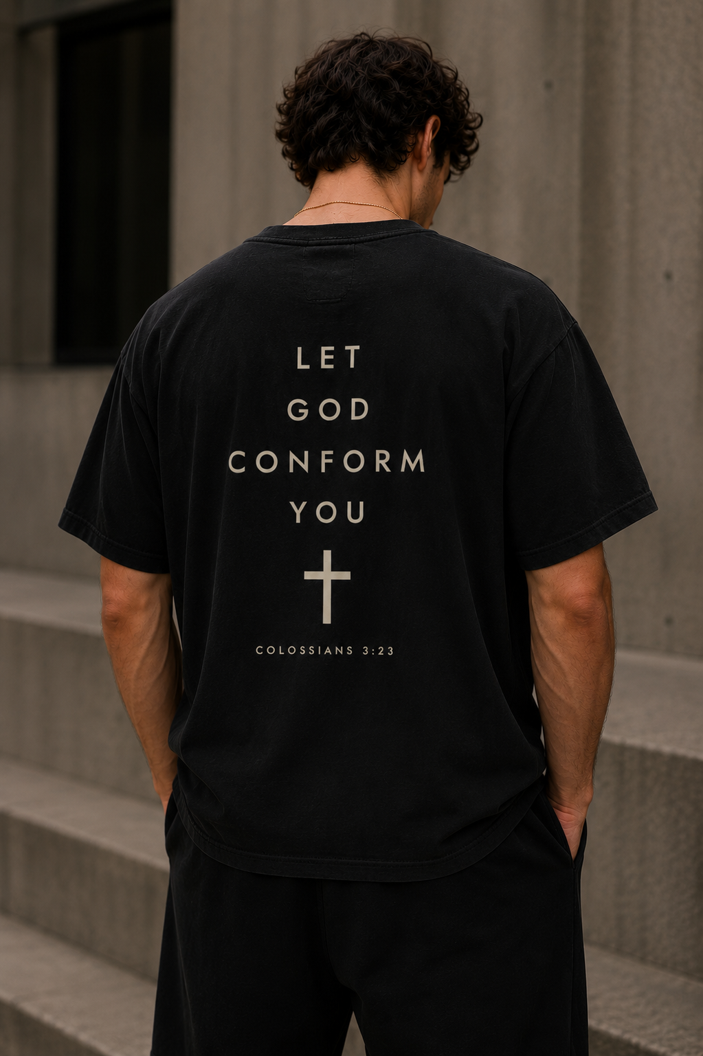 LGCY Conform Oversized Heavyweight Tee — front with LGCY chest logo