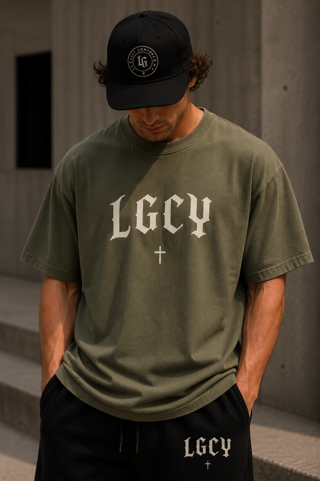 LGCY Conform Oversized Heavyweight Tee — detail view