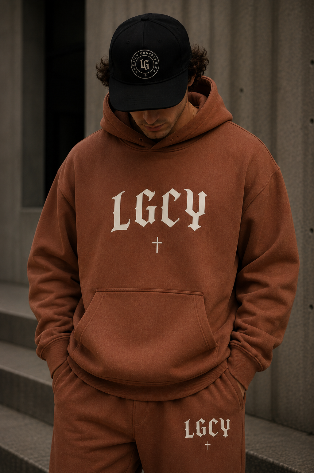 LGCY Conform Oversized Hoodie — Let God Conform You back print